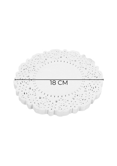 Servis Sunum Dantel Kağıt 18 Cm 100 Lü Pasta, Tatlı, Çay Sunumu Ve Paketleme İçin Diğer
