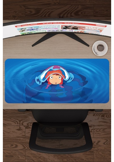 Ponyo Anime V1 - 70x30 Xl Gaming Kauçuk Kaymaz Taban Mouse Pad Fare Altlığı