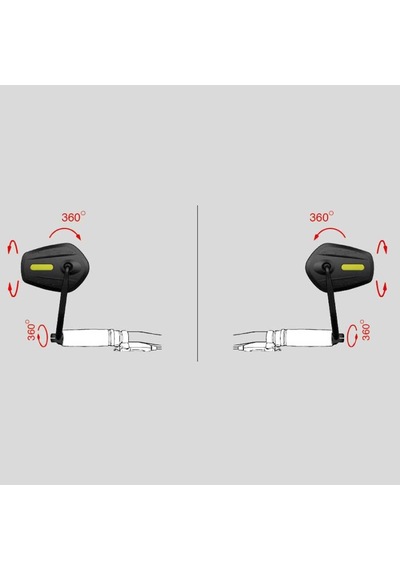 Lexis Flank 104 Universal Gidon Ucu Bağlantılı Bisiklet/e-bike/e-scooter/atv/motosiklet Aynas