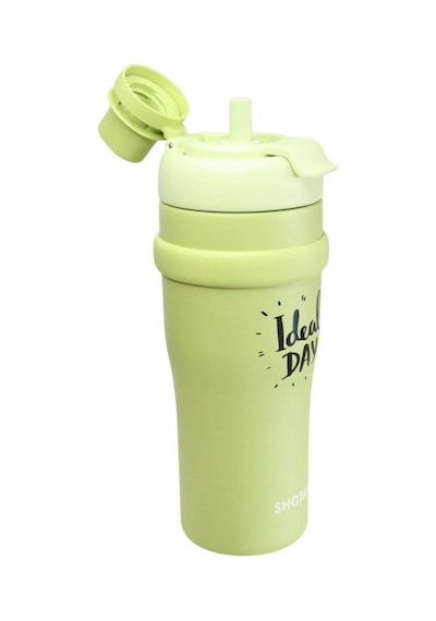 Shotay St-8919 Çift Kullanım Pipetli/rahat İçim Yeşil 1000ml Çelik Termos Diğer