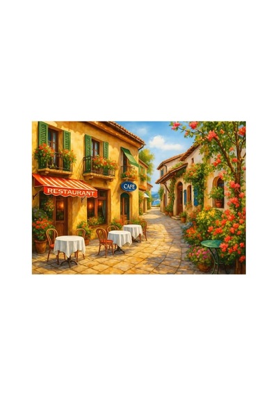 1000 Parça - Sunny Cafe Street Güneşli Kafe Sokağı
