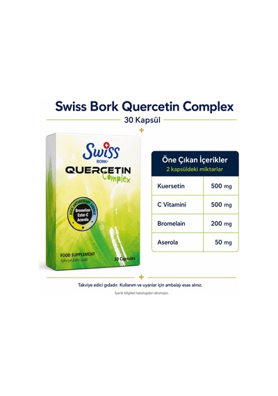 Swiss Bork Quercetin Complex Kuersetin 30 Kapsül