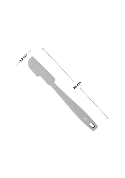Lurch - Platin Silikon Mini Hamur Kazıyıcı 26 Cm Açık Gri - Yanmaz, Yapışmaz, Bükülmez, Çizmez, Tat Ve Koku Bırakmaz - 240005