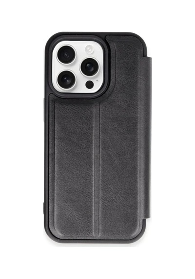 Apple Apple Uyumlu iPhone 15 Pro Max Kılıf Flip Cover - Siyah 0.2M-Çok Renkli