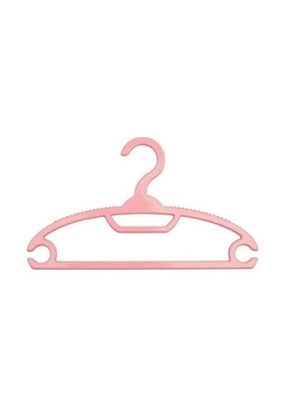 Pembe Plastik Bebek Kıyafet Askısı 12 Adet Plastik Pembe Diğer