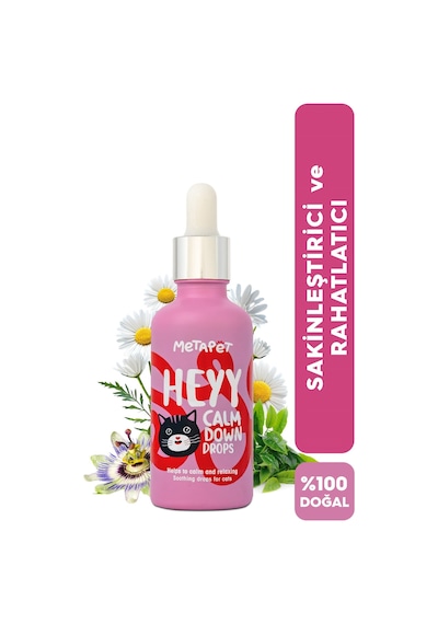 Metapet Kediler İçin %100 Doğal Sakinleştirici Stress Relax Damla 50 ML