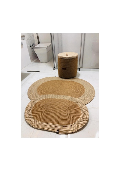 3 Lü Banyo Paspas Takımı Hasırkrem Hasırkrem