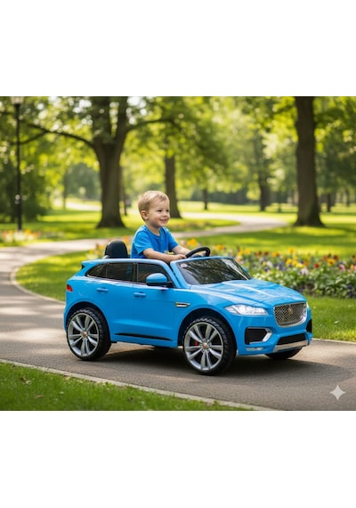 Freebebek Jaguar 12 Volt Kumandalı Akülü Araba Mavi