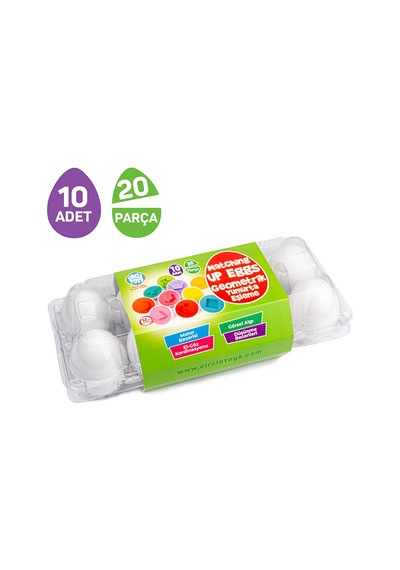10'lu Geometrik Yumurta Eşleme Oyunu 4 Adet