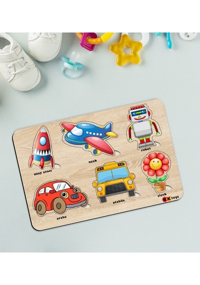 Bk Toys Çocuklar İçin Ahşap Figürlü Eğitici-öğretici Yapboz Puzzle-7