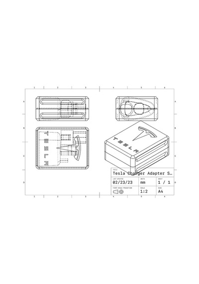Tesla Combo Ccs1 + J-1772 Şarj Adaptör Kutusu