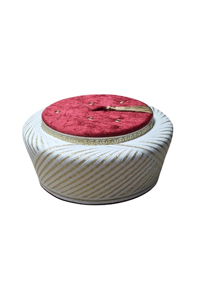 Fabrikam06 Sultan Sarık Bordo Sarık İmam Sarığı İmam Fesi Cami Sarığı Takke Cübbe S113 58 Cm Bordo
