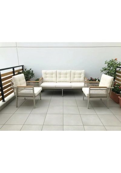 Opal 3+1+1 Krem Metal Gövde Balkon-bahçe-kafe,çay Seti,koltuk Takımı,oturma Grubu,ofis Koltuğu Çok Renkli Opal 3+1+1 Krem Metal Gövde Balkon-bahçe-kafe,çay Seti,koltuk Takımı,oturma Grubu,ofis Koltuğu Çok Renkli