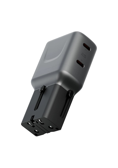 Energea Travelgo 65w 2 Adet Type-c Çıkışlı Pd Pps Gan Hızlı Şarj Aleti - Siyah