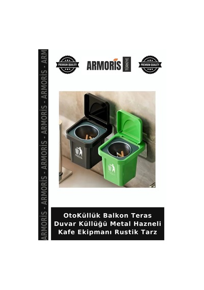 Otoküllük Balkon Teras Duvar Küllüğü Metal Hazneli Kafe Ekipmanı Rustik Tarz Çok Renkli
