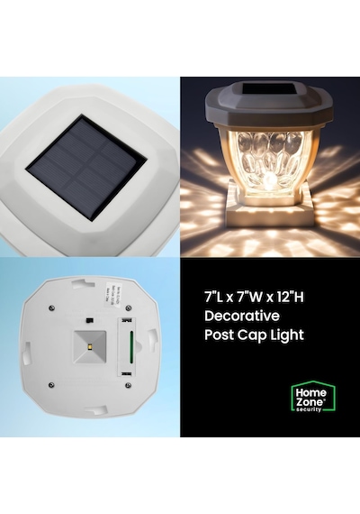 Home Zone Security Dış Mekan Solar Direk Başlığı Işıkları - Beyaz