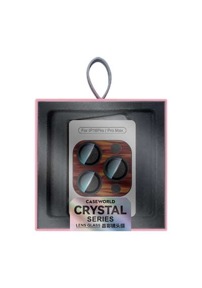Apple Uyumlu   iPhone 16 Pro Max Caseworld Crystal Color Serisi Full Kamera Lens Koruyucu Kahverengi
