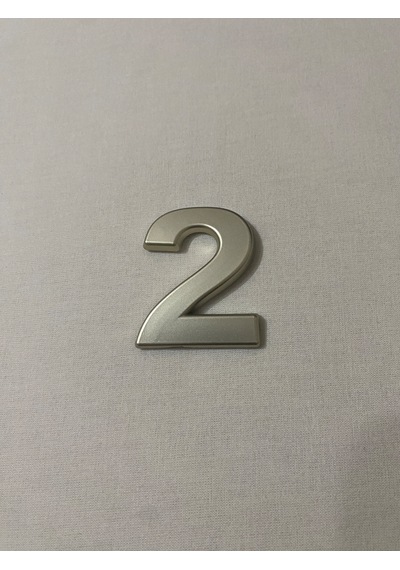 2 İki Numara Yapışkanlı Daire Bina Villa Kapı Numarası Sarı Gold 4 Cmx5cm No:2 Plastik