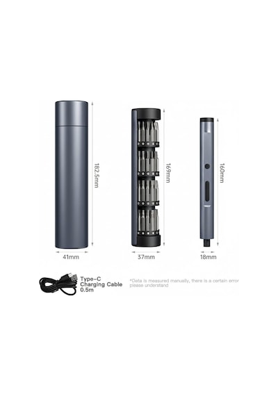 Mini Şarjlı Tornavida Seti Led Işıklı 3 Seviyeli Tork Ayarlı 60 Parça Şarj Edilebilir Hassas Tornavida Seti Dizüstü Bilgisayar/pc/telefon/saat/kamera İçin Alüminyum Manyetik Saklama Kutusu