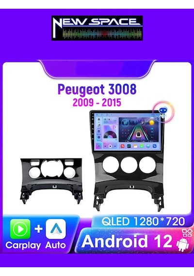 Peugeot 3008-5008 Android 8gb Ram 128gb Rom 8 Çekirdek Multimedya