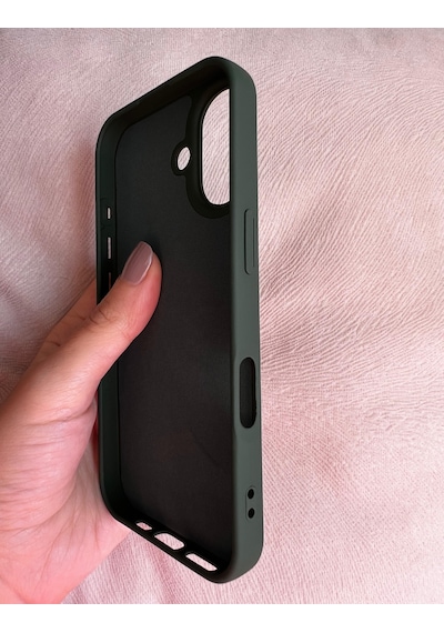Apple Uyumlu iPhone 16 Plus Logolu İçi Kadife Silikon Lansman Kılıf