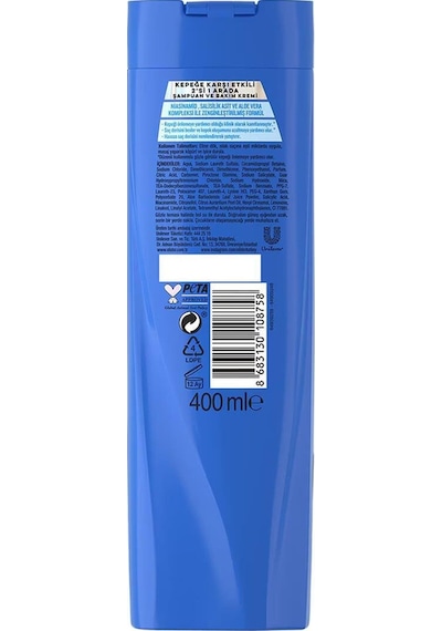 Kepeğe Karşı Etkili 2'si1arada Şampuan Ve Bakım Kremi 400 Ml