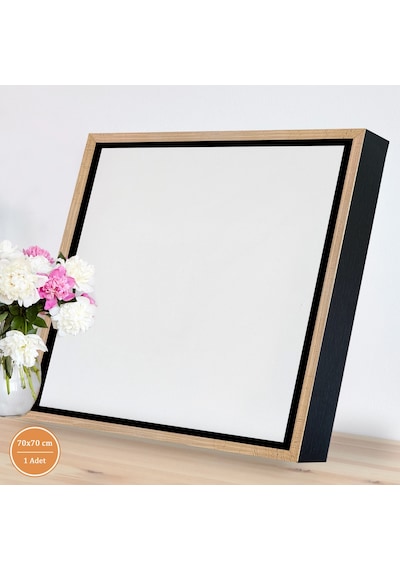 Gold Çerçeveli Tuval 70 x 70 CM Kare Profesyonel %100 Pamuk Boş Tablo