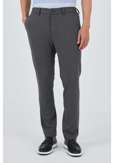 İmza Gri Esnek Yandan Cepli Casual Slim Fit Jogger Pantolon 1003250156 Gri
