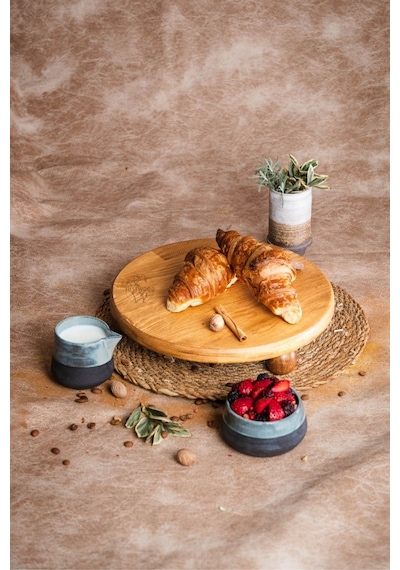 Justwood 5li 3 Katlı, 2 Katlı Kek Standı, 29 Cm Pastalık, 29 Cm R