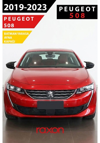 Peugeot 508 2019 2023 Batman & Yarasa Ayna Kapağı Parlak Piano Black Sport