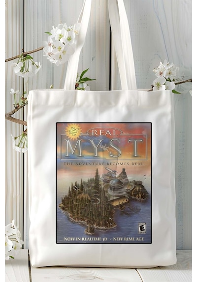 Art Hediye Myst Oyun Baskılı Omuz Çanta Kişiye Özel Model 3 Çok Renkli