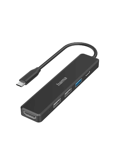 Hama HM.200117 5 Ports 3 X Usb-A Usb-C HDMI Usb-C Hub Siyah