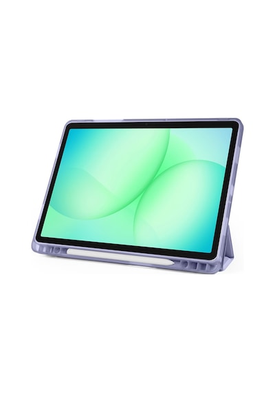 Samsung Galaxy Tab A11 Plus 2025 Kılıf Uyumlu Standlı Kalem Bölmeli Akıllı Trifolding Kapak Sm-x230 Lavanta