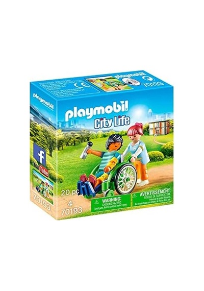 Playmobil City Life 70193 Tekerlekli Sandalyedeki Hasta, Yaşlar 4 Ve Üzeri