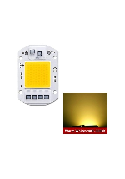 Ac 220v 50w Power Led Gün Işığı Sarı Renk Projektör Lamba Aydınlatma Ampül Warm White 2800-3200k
