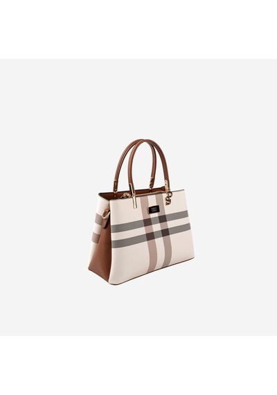 Kadın Silver & Polo Sp1098-mk48 Sılver Polo El Çantası Krem-taba Krem  -  Taba
