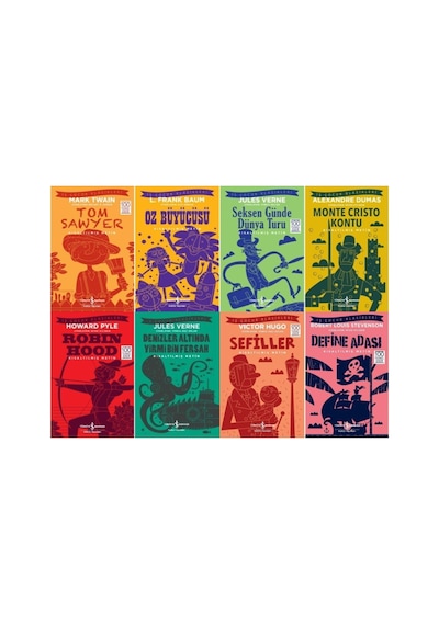 Çocuk Klasikleri Seti 8 Kitap Sefiller-tom Sawyer-define Adası Oz Büyücüsü