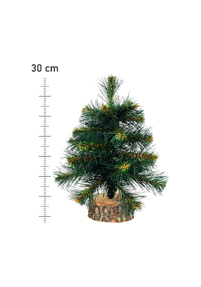 Waldern 30 Cm Kütüklü Yılbaşı Çam Ağacı Dekoratif Yılbaşı Süsü