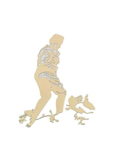 K.atatürk Koca Tepe Metal Oto Sticker Gold 7x5cm