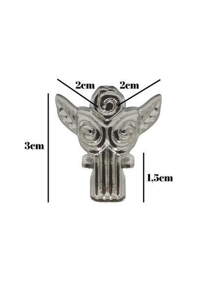 Melek 1.5cm Metal Ayak Çeyiz Ve Hediye Kutusu Mobilya Ayağı 1.5cm Gümüş 2 Adet Gümüş