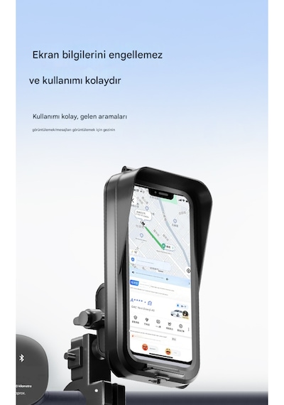 Su Geçirmez Gidon Bağlantılı Usb Şarj Çıkışlı Telefon Tutacağı Motosiklet Ve Bisiklet Telefon Tutucu