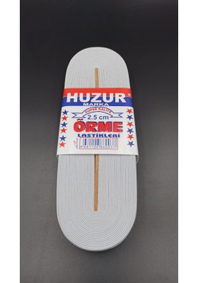 Beyaz - 2.5cm Paça Lastik Geniş 10mt. 4801