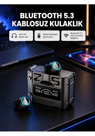 5 3 Aktif Gürültü Engelleme Gecikmesiz Oyun Modu Bluetooth Kulaklık