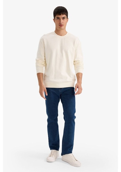 Defacto %100 Pamuk Basic Sweatshirt E8339ax26sper100 Ekru-er100