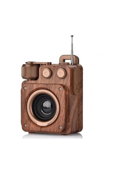 Nostaljik Tasarım Bluetooth Hoparlörlü Şarjlı Radyo Sd Kart Girişli 4 Bantlı Taşınabilir Nostalji
