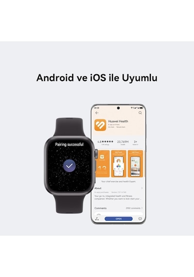 Huaweı Watch Fıt 4 Akıllı Saat, 100+ Spor Modu, Ultra İnce Tasarım, Siyah Yok