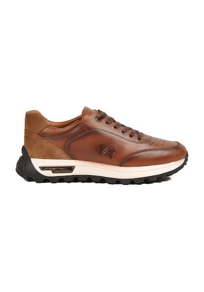 Voyager Taba Hakiki Deri Erkek Sneaker Memory Taban Premium Casual Ayakkabı M654 M