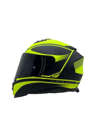Storm 2 Dodger Neon Sarı Full Face Motosiklet Kaskı Siyah Camlı Floresan Sarı