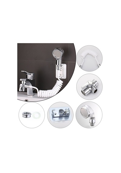 Ayarlanabilir Spiral Hortumlu Lavabo Musluk Duş Başlığı Diğer