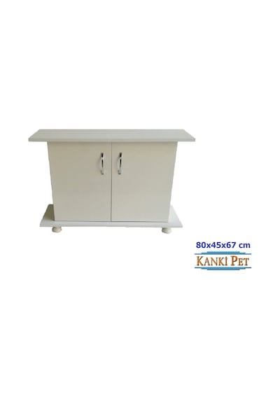 Kanki Pet 80 CM Lüks Düz Mdf Akvaryum Beyaz Sehpa 80 x 45 x 67 CM